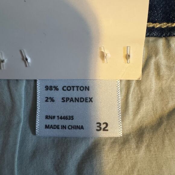 Nature Denim Distressed Mom Jeans Stone Wash NWT Size 32 High Rise - Picture 8 of 9